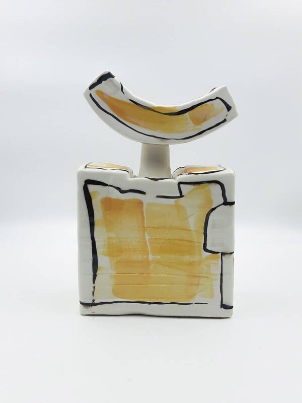 Bottle Sculpture – Yellow with lines, 2009