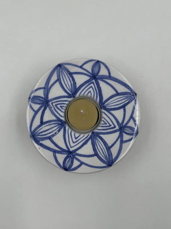 Half Globe Tealight Holder ‘Flower Bloom’