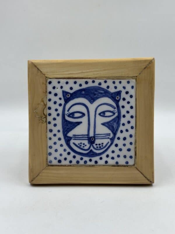 Framed Tile ‘Cat Face’