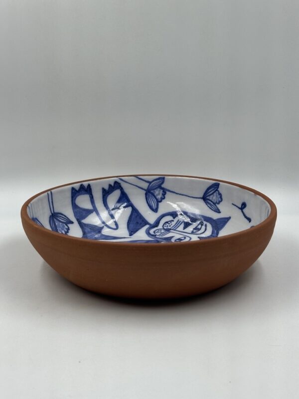 Large Serving Bowl ‘Cat and Dragonfly’ #18