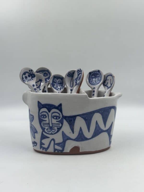 Cutlery Holder ‘One Big Cat and One Small’ #16