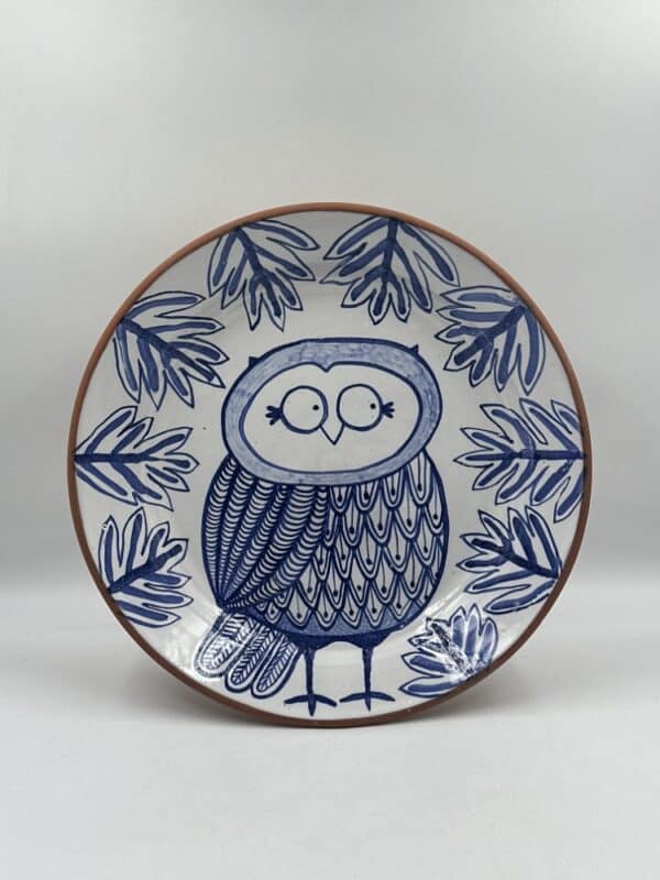 Large Platter ‘Owl in Pine Trees’ #15