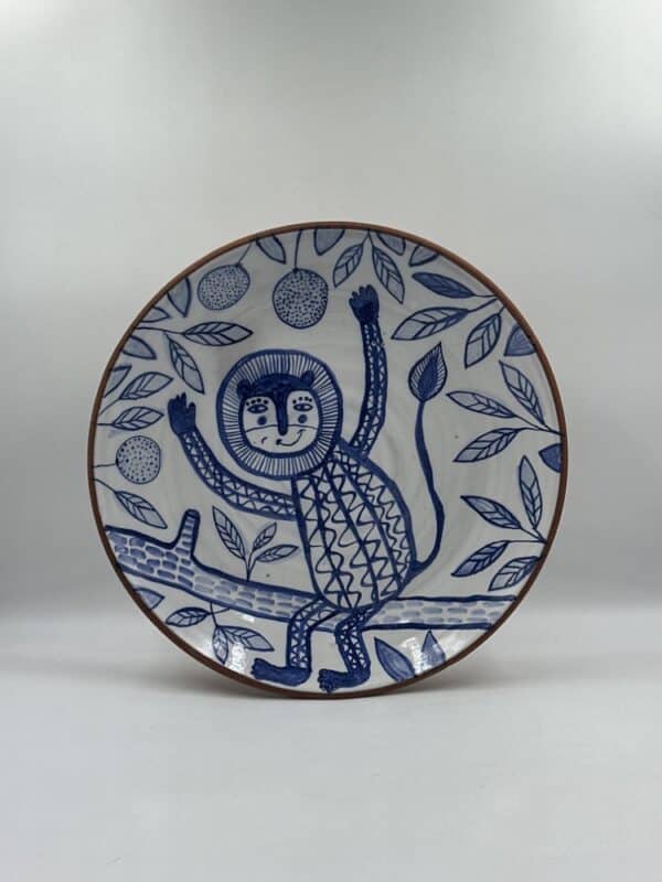 Large Platter ‘Monkey Hug in Citrus Tree’ #18
