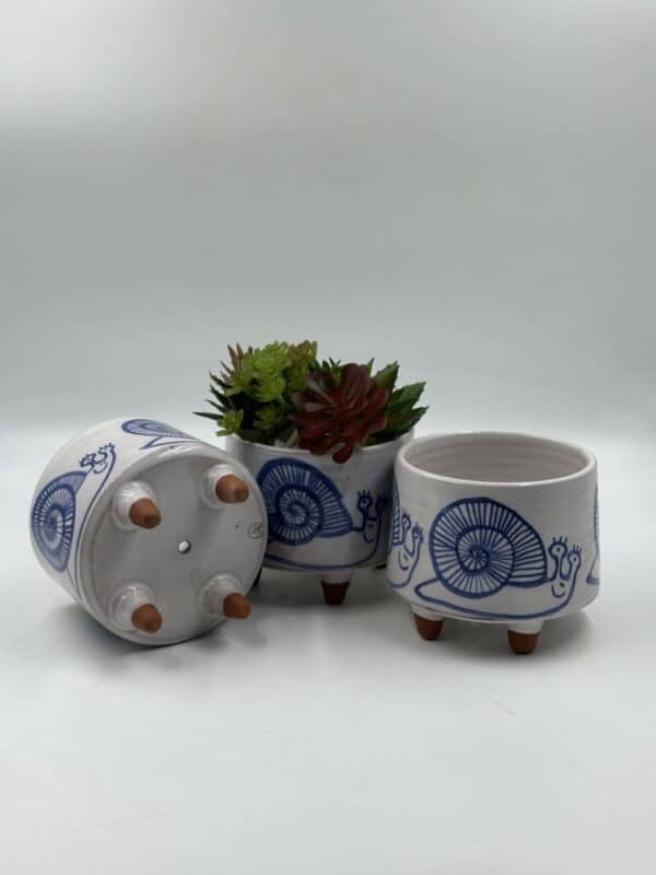 Plant Pot ‘Stripy Snails’ #3 (sold individually)