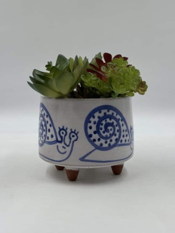 Plant Pot ‘Dotty Snails’ #4 (sold individually)