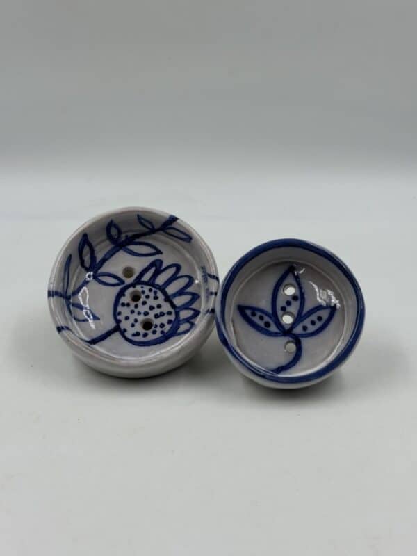 Set of 2 Soap Dishes Round ‘Botanica’