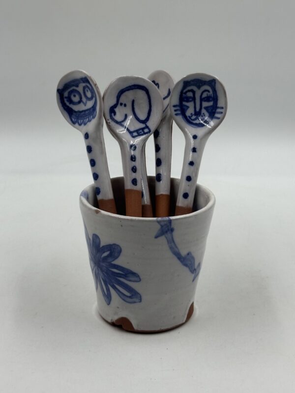 Set of 5 Spoons ‘Cat and Friends’ #B